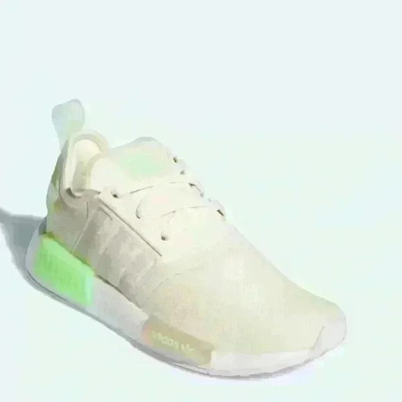 New Adidas Cream White / Semi Green Spark NMD_R1 SHOES IG8388 Running Size 7.5 - Picture 6 of 15